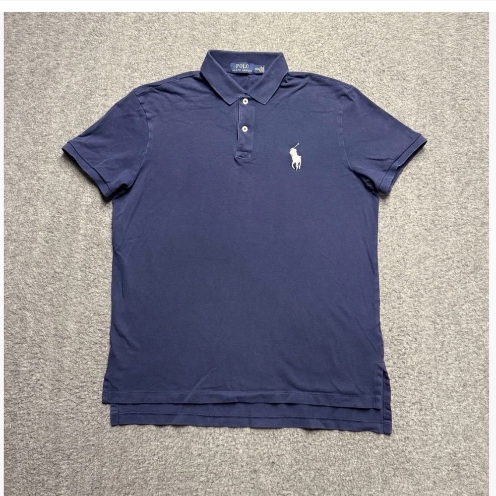Ralph Lauren Navy Polo with White Pony Embroidery